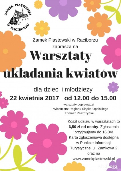 Warsztaty układania kwiatów Zamek Racibórz