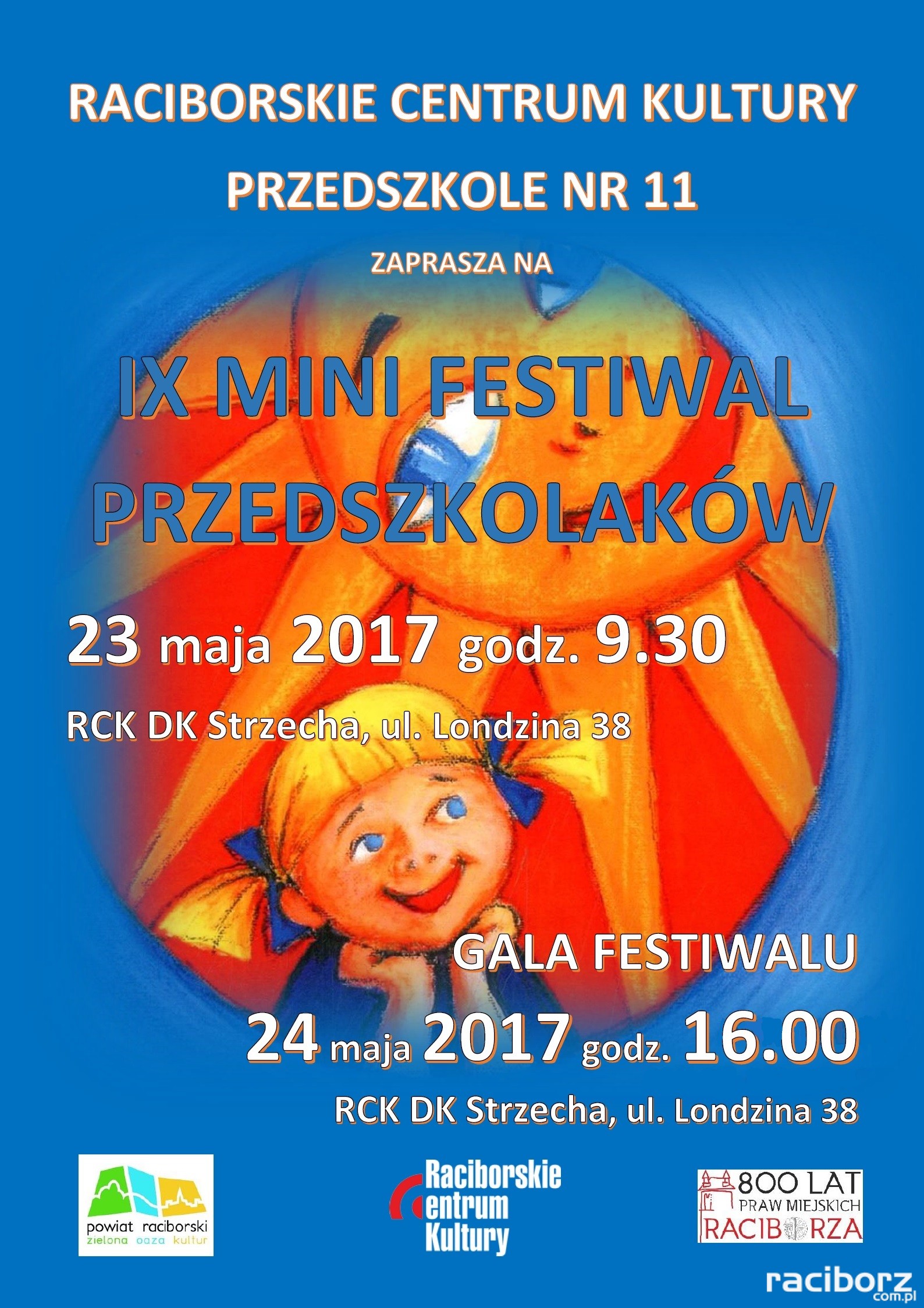 Racibórz, DK Strzecha: IX Mini Festiwal Przedszkolaków - zgłoszenia