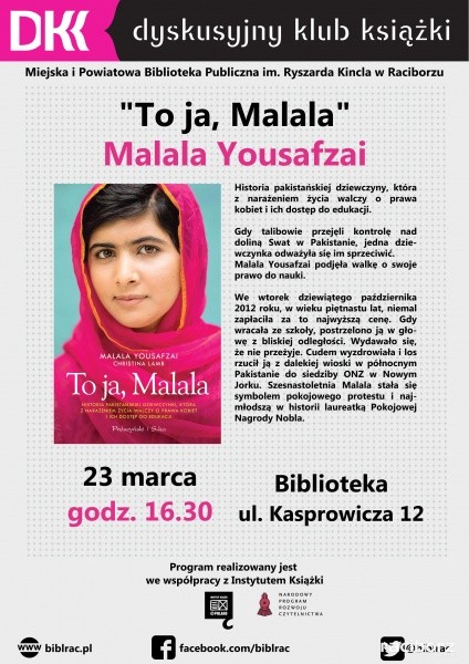 DKK, Biblioteka Racibórz: Książka "To ja, Malala"