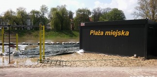 Plaża Miejska zalana przez wodę