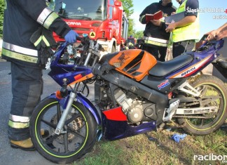 Racibórz. Wypadek z udziałem motocyklisty na ul. Rybnickiej