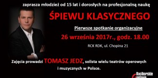 RCK Racibórz: Nauka śpiewu klasycznego. Tomasz Jedz