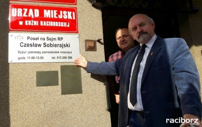 Czesław Sobierajski ma swoje biuro poselskie w Kuźni Raciborskiej