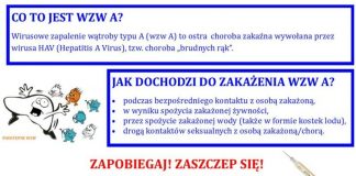 Wirusowe zapalenie wątroby typu A - ulotka