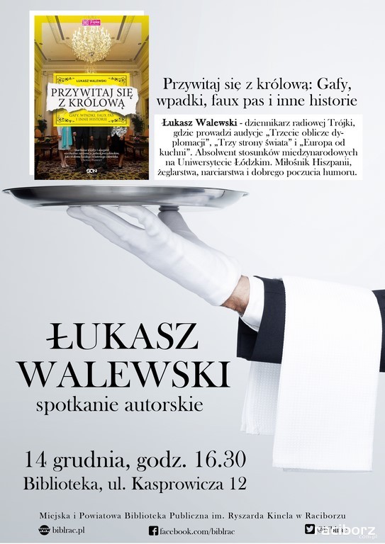 Racibórz: Spotkanie z Łukaszem Walewskim w bibliotece