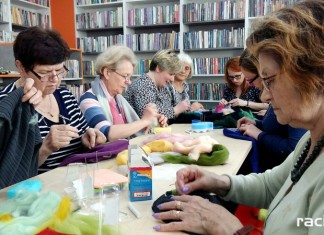 Warsztaty filcowania w Klubie Przyjaciół Biblioteki na Ostrogu