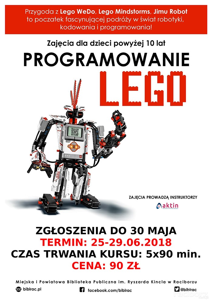 Robotyka i Programowanie LEGO – biblioteka zaprasza na wakacyjne kursy