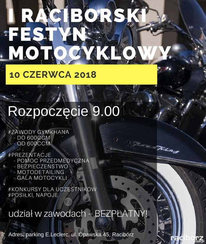 Zawody gymkhana w ramach I Raciborskiego Festynu Motocyklowego Racibórz