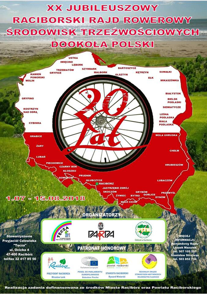 Raciborski Rajd Rowerowy Środowisk Trzeźwościowych Dookoła Polski