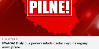 Interent pełny wiadomości wyssanych z palca.