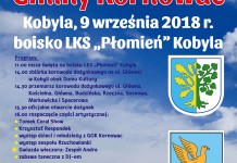 plakat_dozynki_ LKS Płomień Kobyla Gmina Kornowac2018
