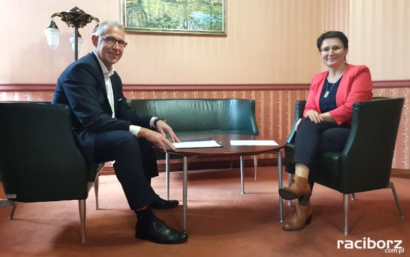 działki przy ul. I Maja - prezydent i zastepca prezydenta Miasta Racibórz