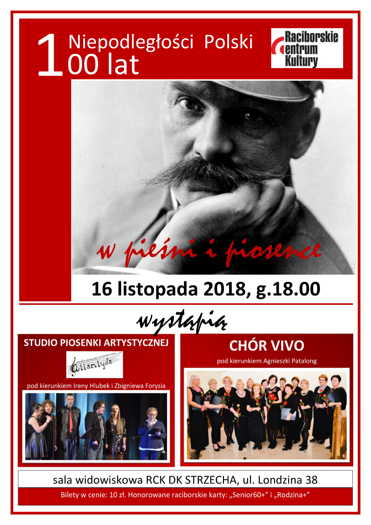 100 Lat Niepodległości w Pieśni i Piosence RCK Racibórz