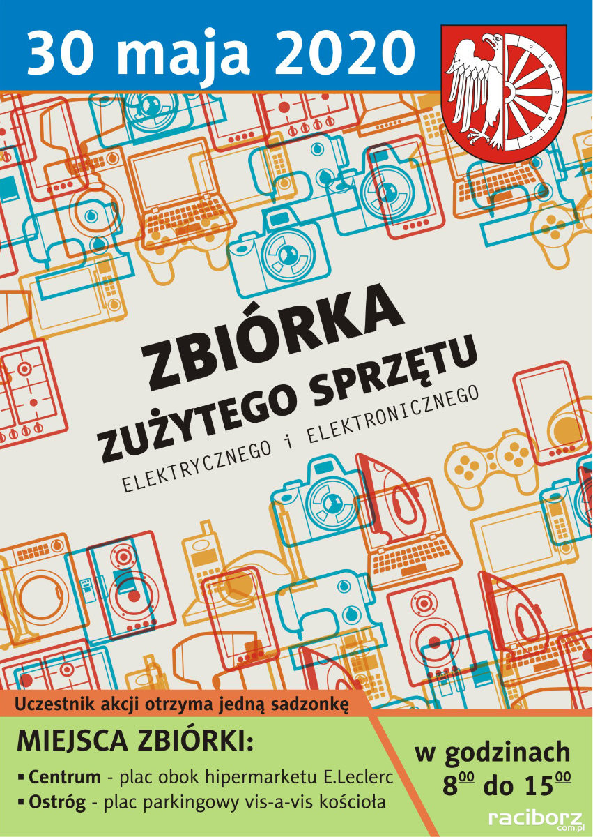Miasto Racibórz organizuje akcję zbiórki zużytego sprzętu elektrycznego i elektronicznego.