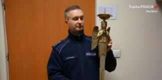 Mosiężny świecznik