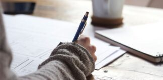 student nauka pisanie