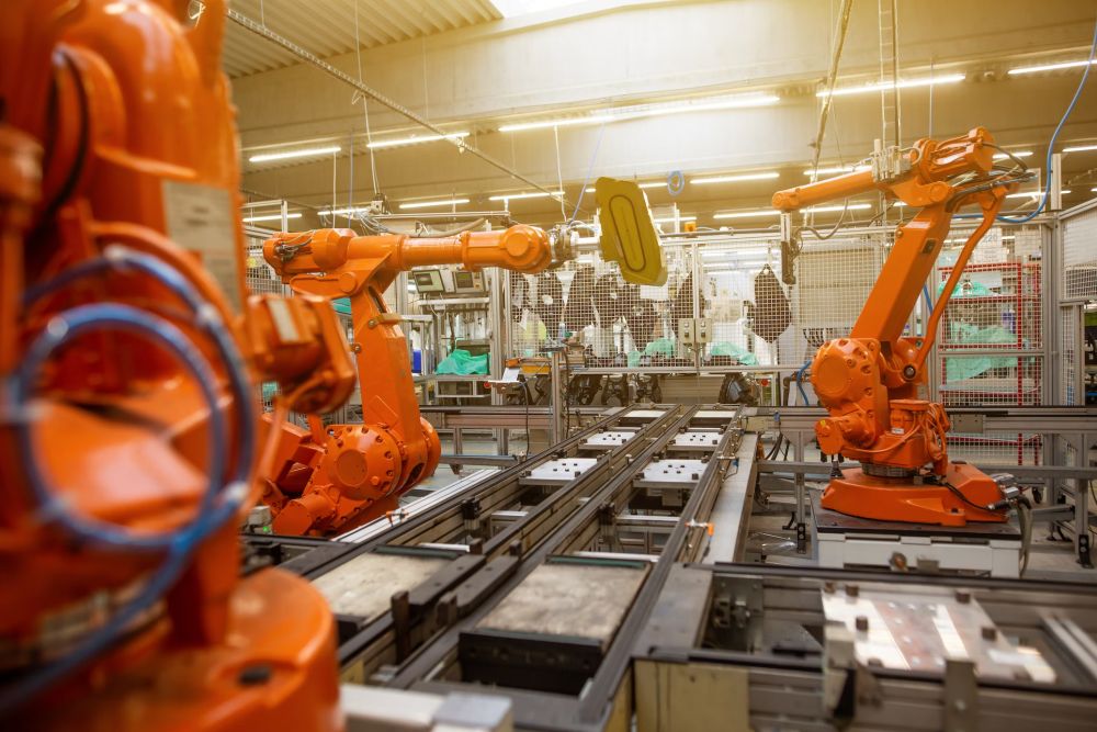 gospodarka fabryka zaklad automatyzacja roboty technologie
