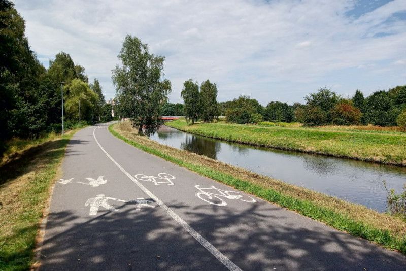 bulwary nad nacyna rybnik zielen sciezka rowerowa