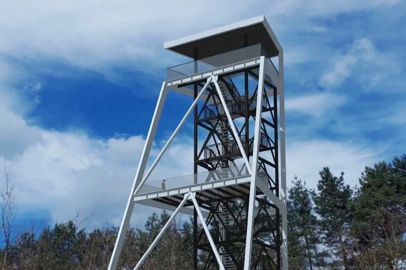Przy Żelaznym Szlaku Rowerowym powstanie wieża widokowa szlak wegla i stali wieza widokowa