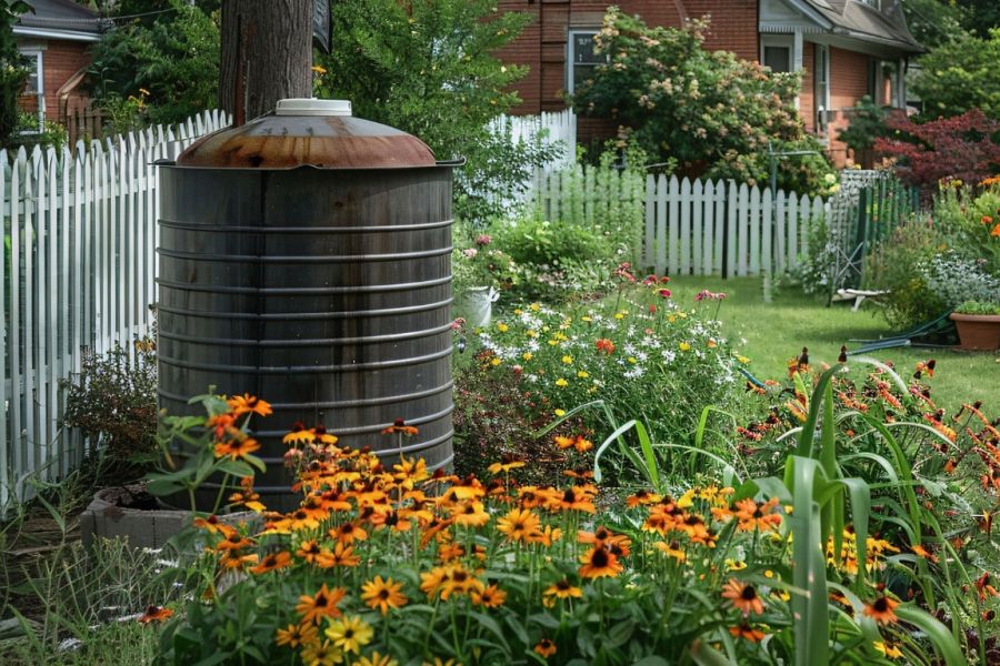 zbiornik deszczowka ogrod dzialka