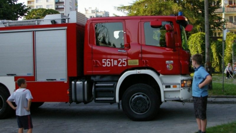 Akcja straży pożarnej na Słowackiego