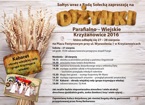 dożynki krzyżanowice 2016