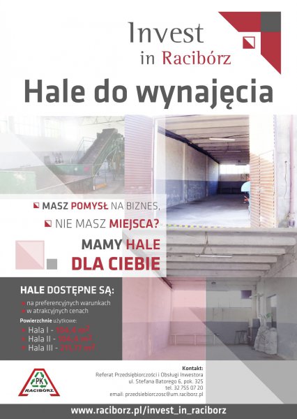 Hale do wynajęcia Racibórz